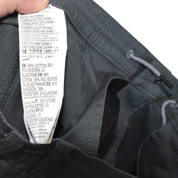 RVCA Board Shorts Mens 26 Ripstop Concrete Gray Hybrid Shorts - Picture 8 of 8